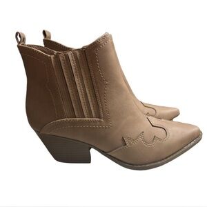 Indigo Tan Ankle Booties